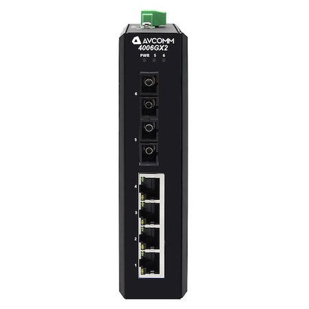 Avcomm 6-Port Industrial Unmanaged Ethernet Switch 4006GX2